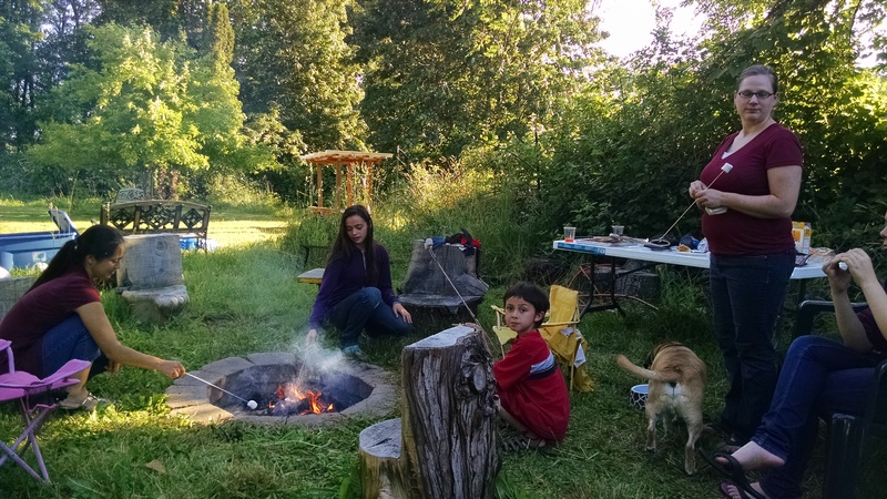 Later we did s'mores and Akiko showed us how to do it right.