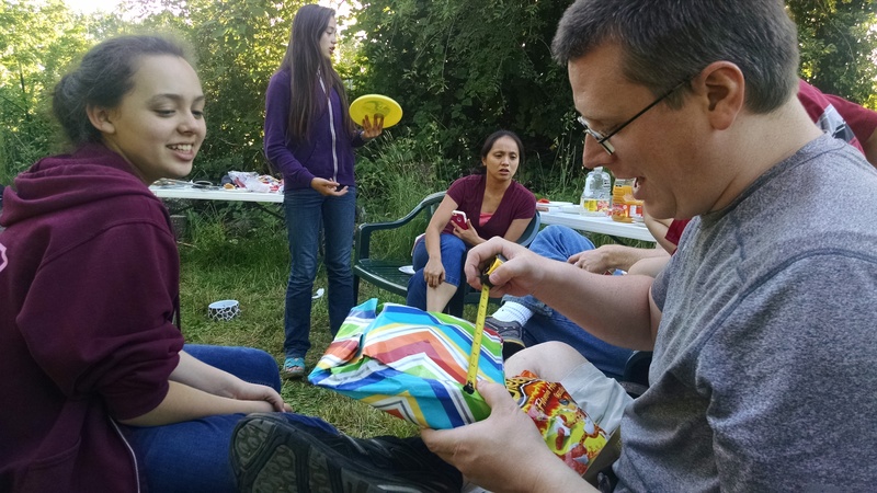 Ben got a key chain tape measure for a present. It was very useful.