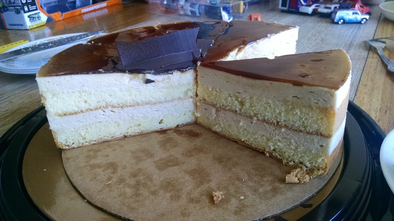 His cake was delicious.