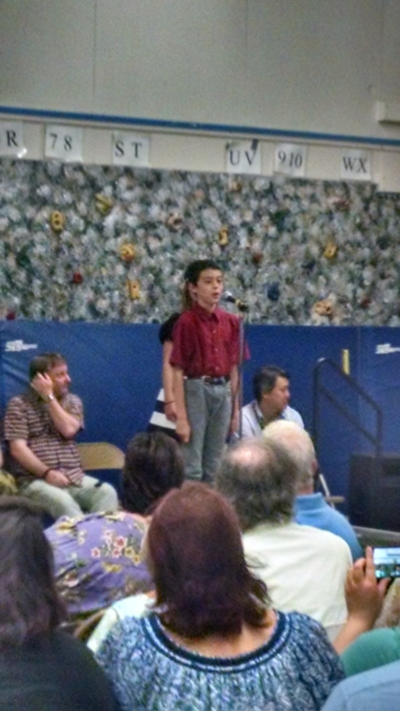 Isaac and I were able to go watch Mikey in his 5th grade completion program. Now he is on to Middle School. Congratulations Mikey!