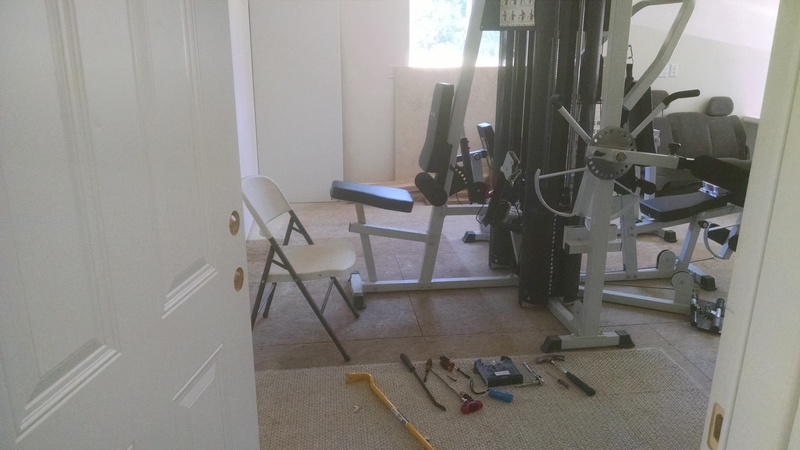 Looking in Don's study past his new door. Which kind of exercise would you like to do?