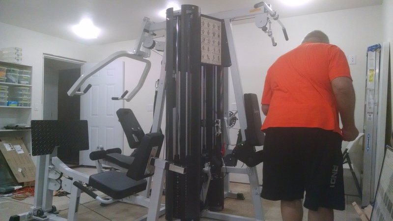 We rotated and moved Don's exercise equipment. That was hard work.