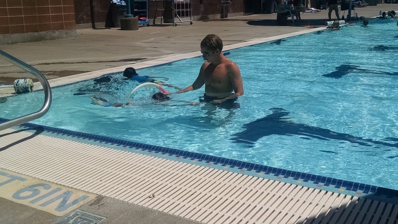 Kili doesn't mind being under water.