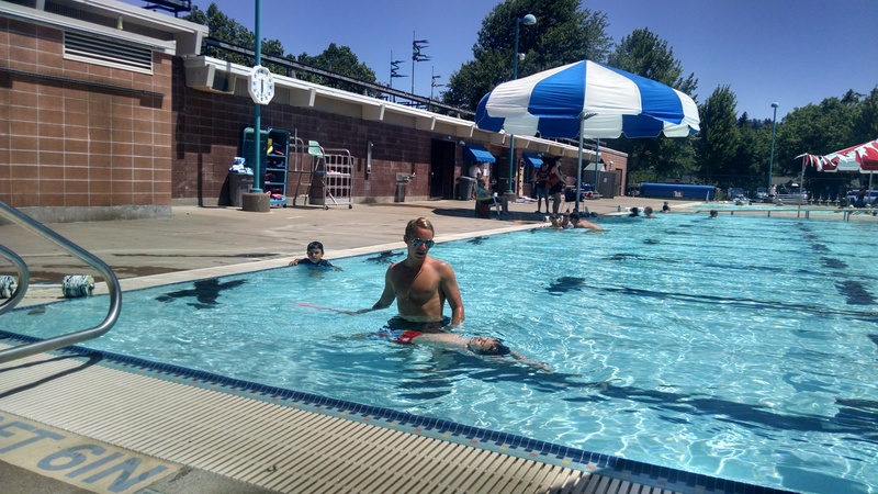 Kili loves to float on his back.