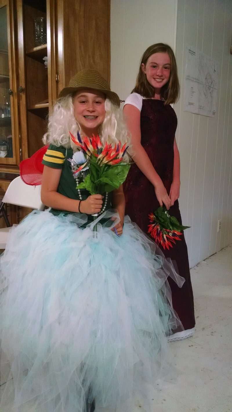 We had some friends over for dinner. They put on a style show for us.