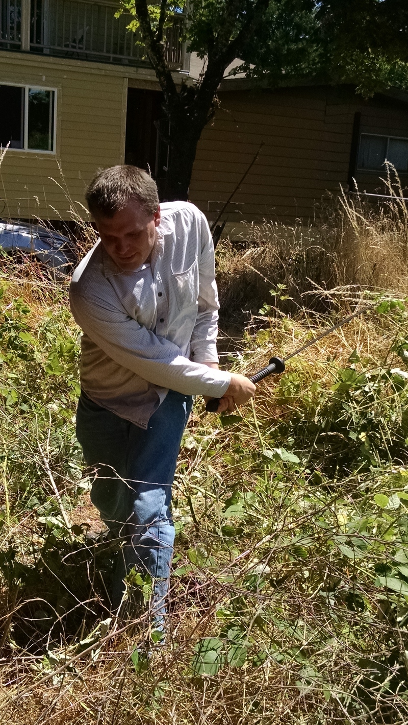 Joseph can still whack down those vines.