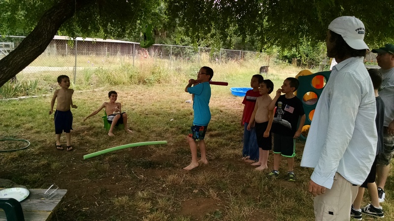 Then we moved on to the foam bat.