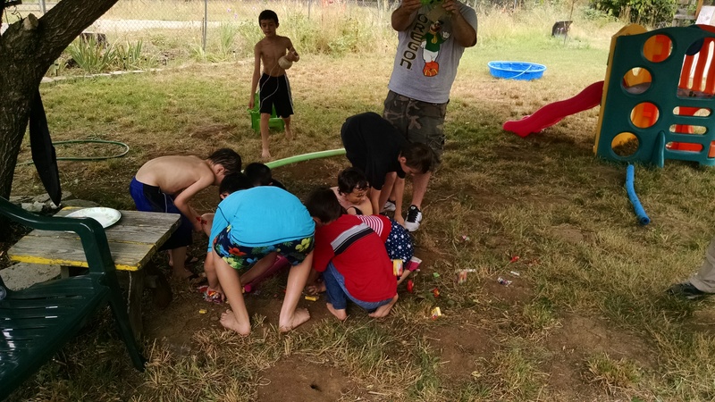 That did the trick and down it came with candy everywhere. Extra was thrown in and the kids loved that.