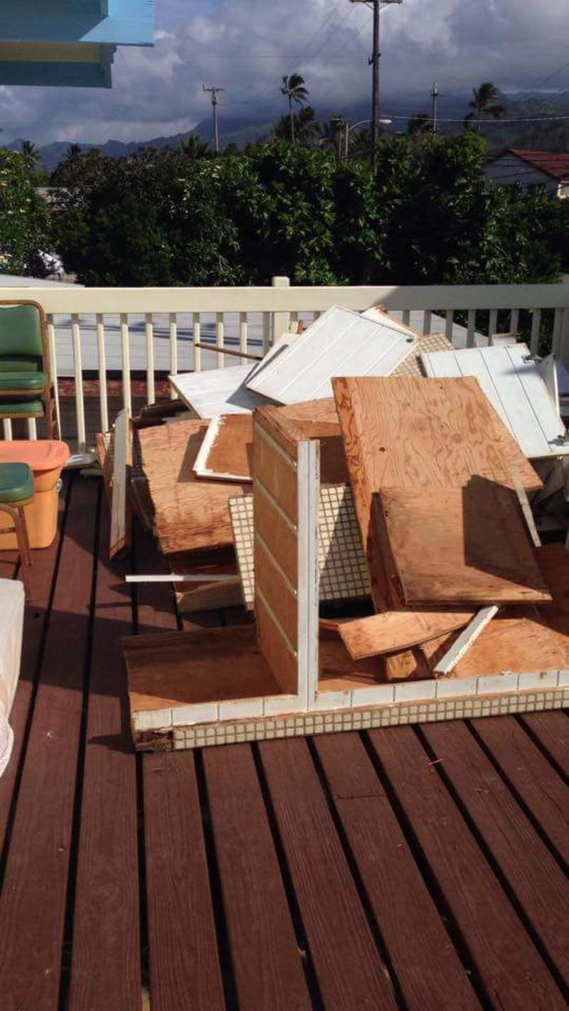 The front porch is collecting.