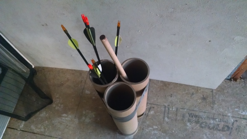 Don cut them down and strapped them together.