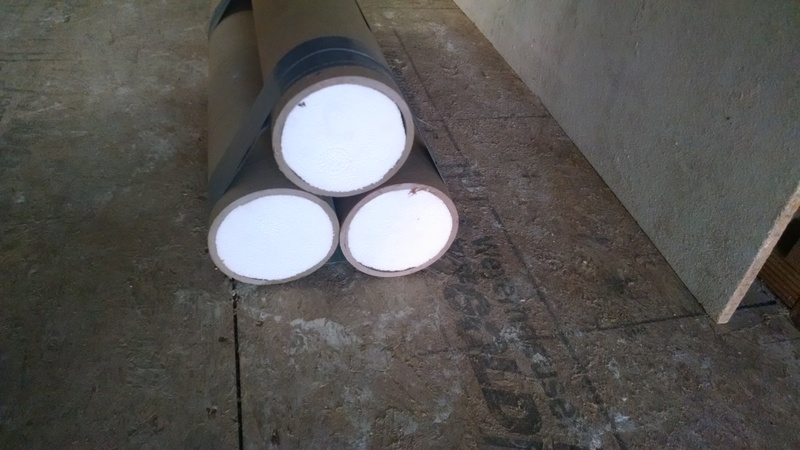 Then he put foam in the bottom so the arrows wouldn't fall out and the points would be protected.