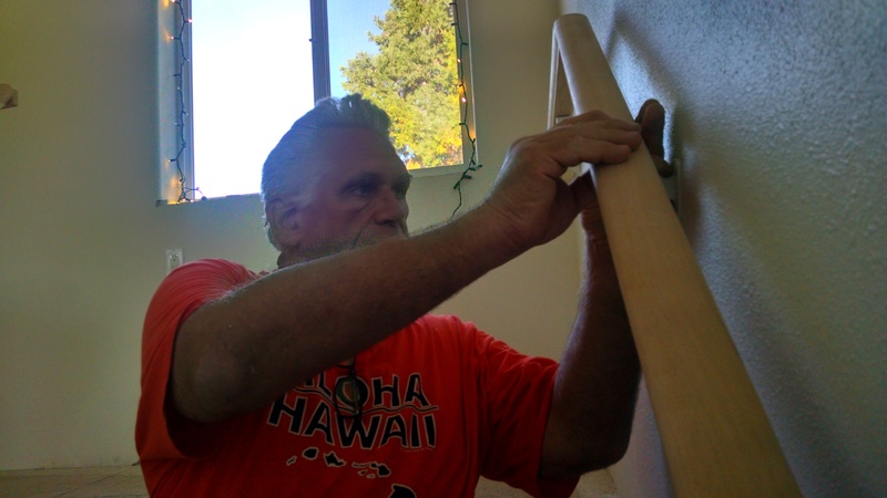 At Rosewold we put railings together and attached them to the wall.