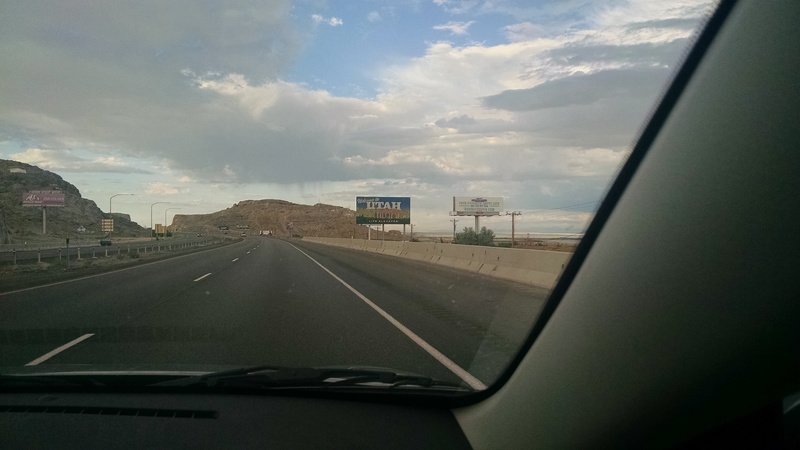 Welcome to Utah. Lois especially enjoyed seeing this sign. 13-14 hours from beginning to end is a long time, but short compared to pioneers.