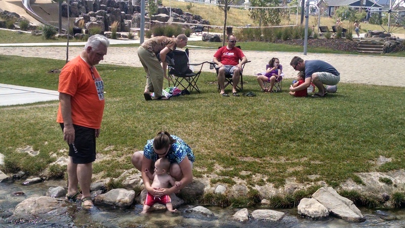 Don and Austin enjoying the creek.