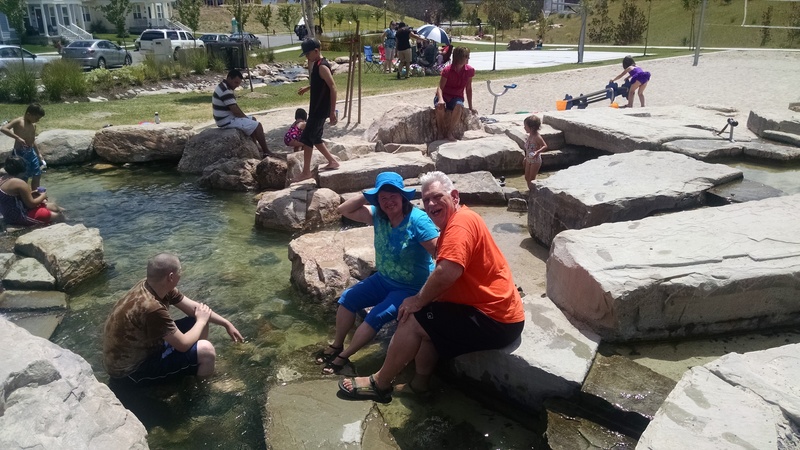 Ben, Lois, and Don enjoying the creek area.