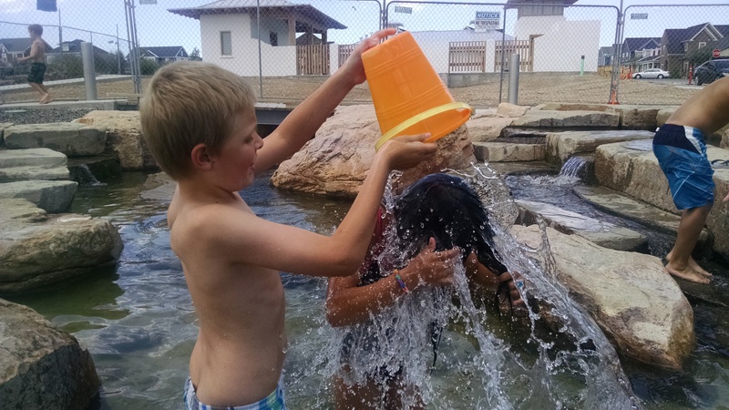 Cousin Joshua was happy to help get it out. Eva didn't seem to mind at all, over and over.