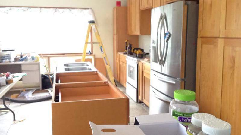 Laie kitchen progress.