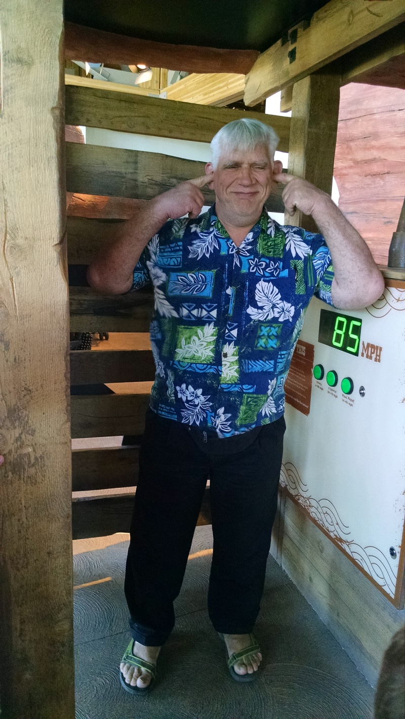 Don in the wind tunnel.