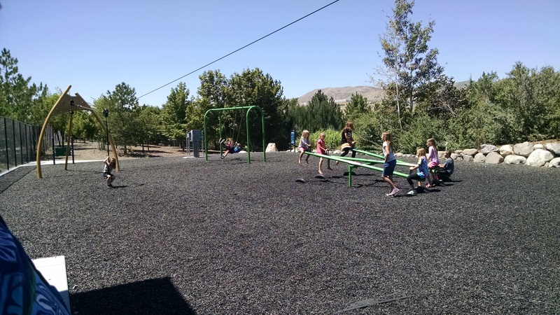 Cassi on the zip line.