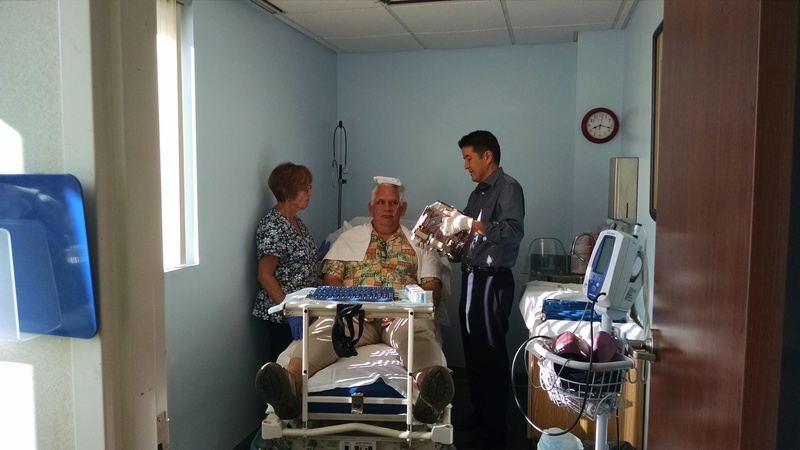 Doctor Morita explains the contraption.