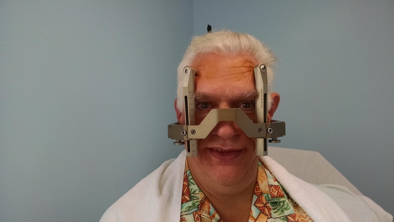 They have taken off the plastic guide and all that is left is the titanium frame and bolts that go clear through the skin.