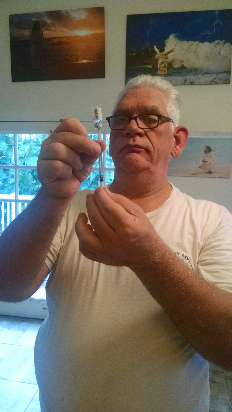 Don starting his Acromegaly drugs at home where he gets to shoot up three times a day.