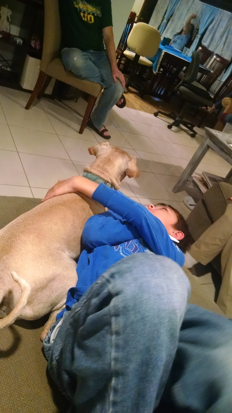 Alex and his new friend.