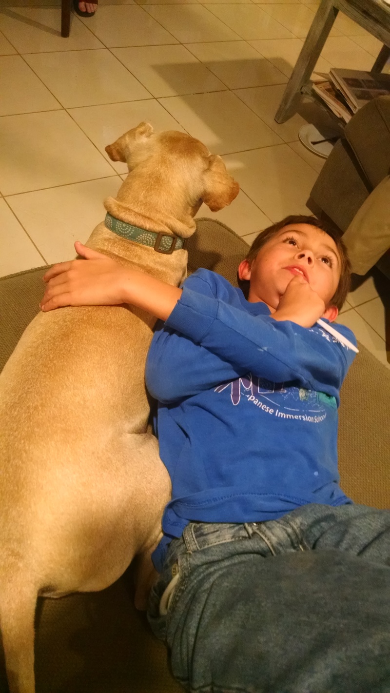 Alex and his new friend.