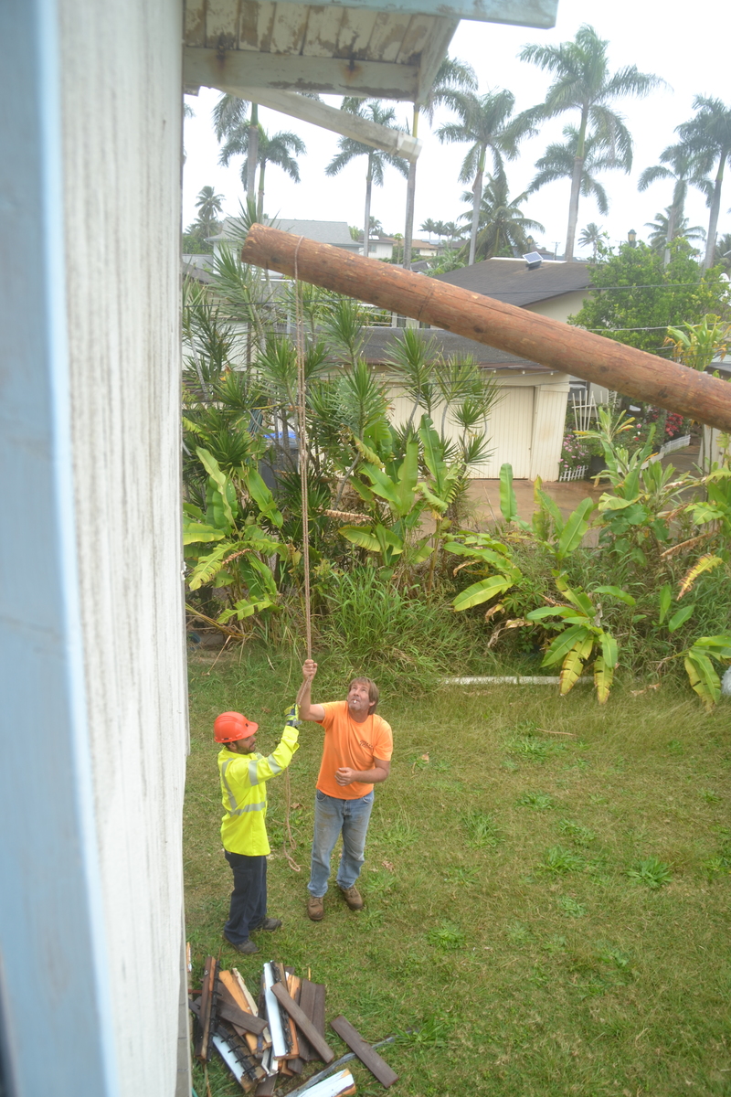 Please don't hit our house.