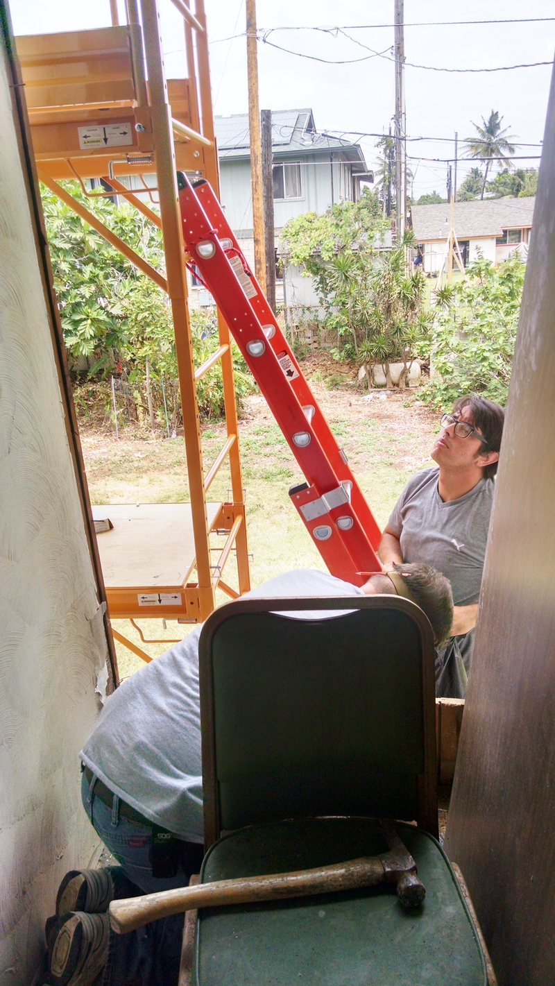 Taking out the window at the end of the hallway.