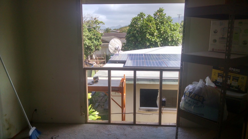 Working on the Sewing Room South Window.