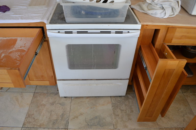 Old stove, also spice rack?