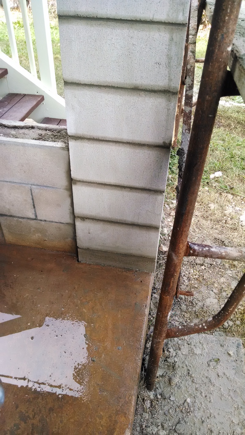 NE pillar mostly finished.