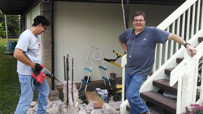 First workers: Matt Long and Carl Minks.