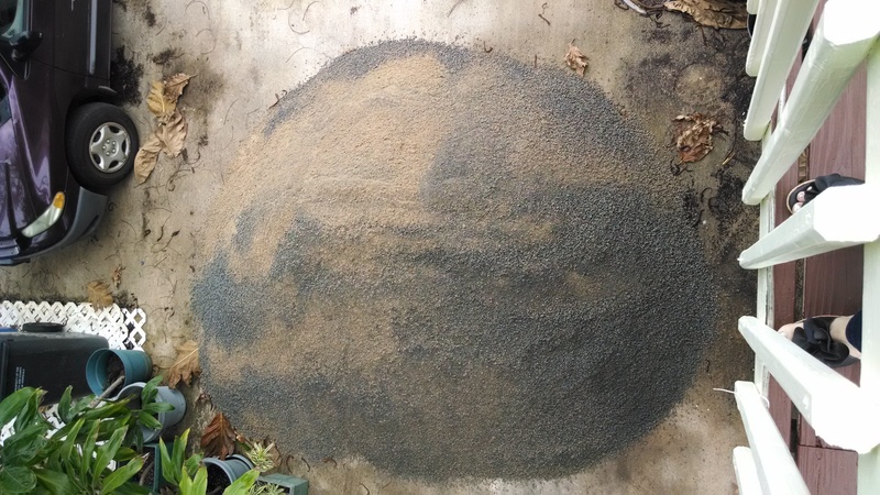 The view of the mix from above.