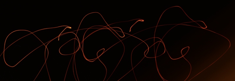 Trying to write a word with Chinese lanterns.