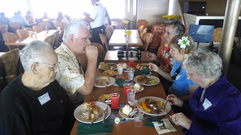 Buffet lunch: Larry, Don, Jim, Cindy, Jean.