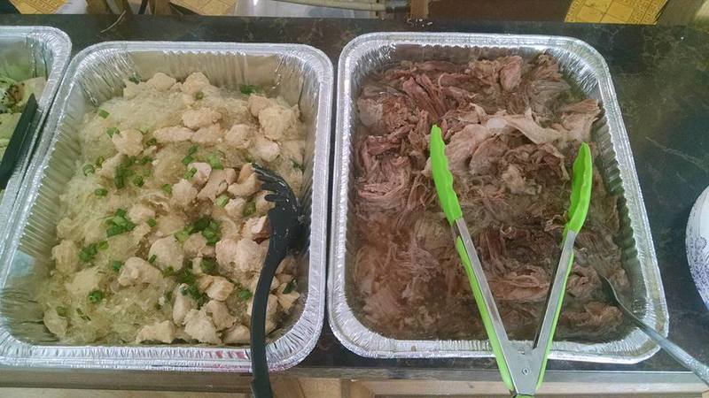 Chicken Long rice, and Kalua Pork. Made by Lois