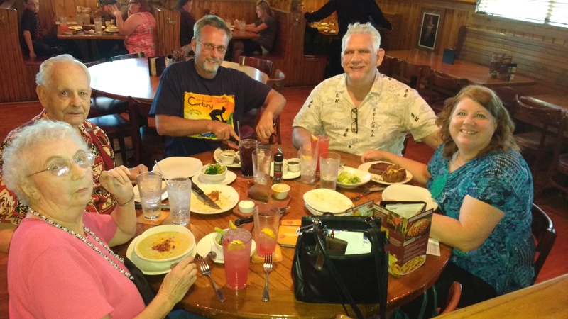 Jean, Larry, Perry, Don, and Lois at Outback.