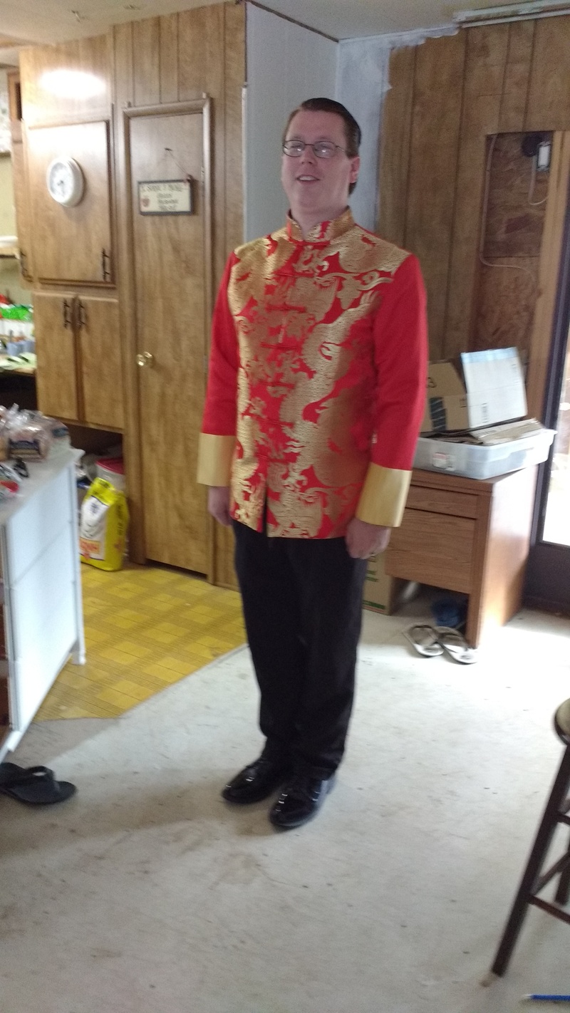 Ben in his wedding clothes, before leaving Rosewold.