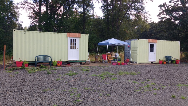 Don's container on the left. Lois's on the right.