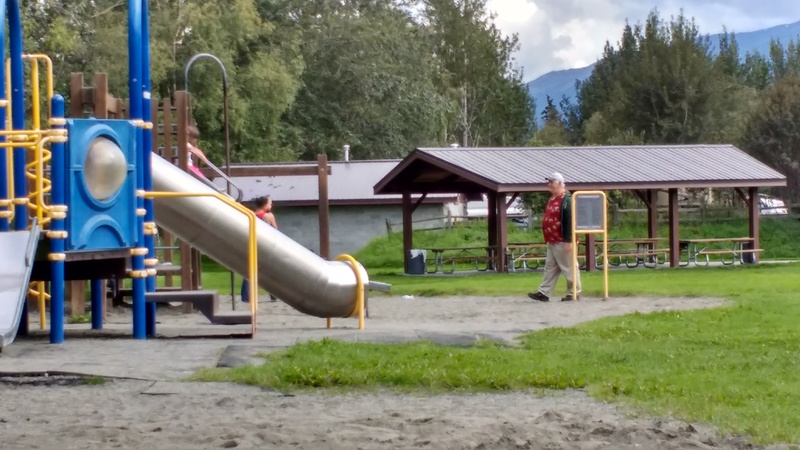 Playing in the park in Alaska