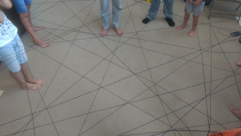 We made a pretty good well with our family home evening game.