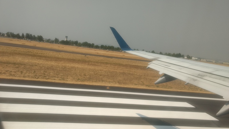 It was odd landing on a runway east of the tower. It took a long time to taxi to our gate. All the other times Lois has landed in Eugene it has been on a runway that is west of the tower.