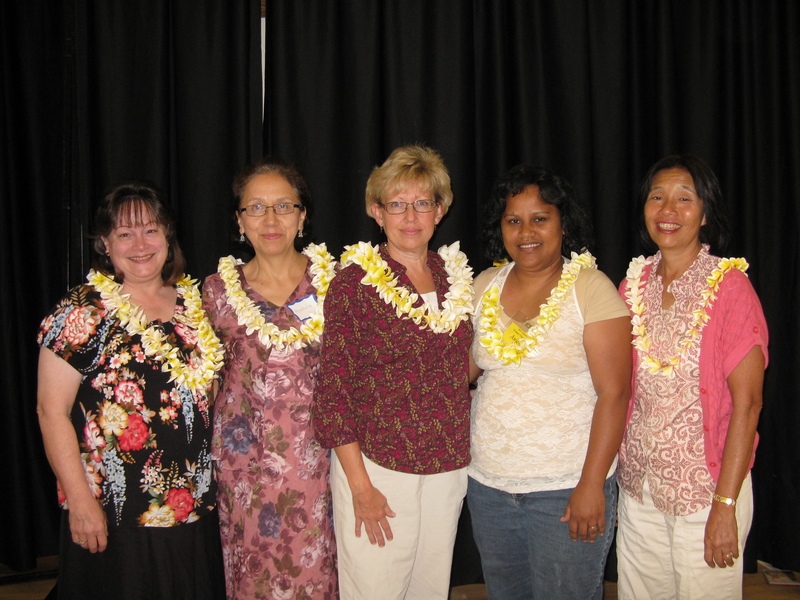 New BYU-H Women's Officers for 2011-2012.
(L-R) Valarie Sudlow - 2nd VP, RosaMaria Hurst -1st VP, Carolyn Ralph - Pres., Anjeny Salts - secretary, Eloise Tyau - treasurer