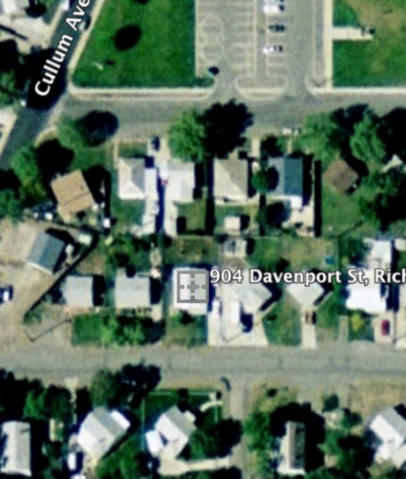 Lois: Richland, WA
____Sanford St, Richland was where I first lived after being born at Kadlec Methodist Hospital (original hospital gone.)
March 1954 - Feb 1972.  904 Davenport, Richland, Washington 99352
Feb 6, 1972 moved to 1513 Marshall, Richland, and lived there summers till Fall 1974.