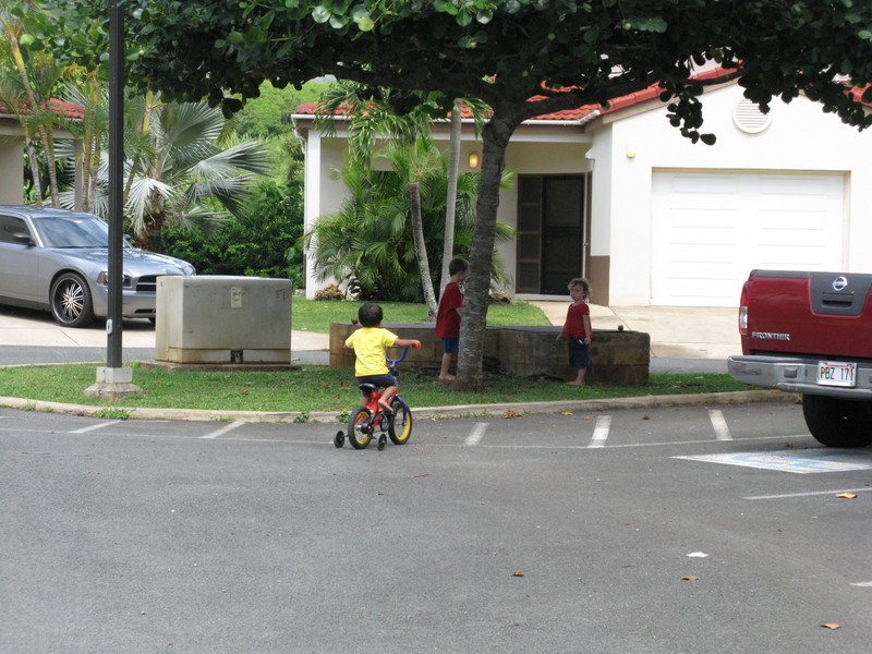 Here is part of the culdesac and where the silver car is, is your townhouse. Boy in Yellow lives in 11C