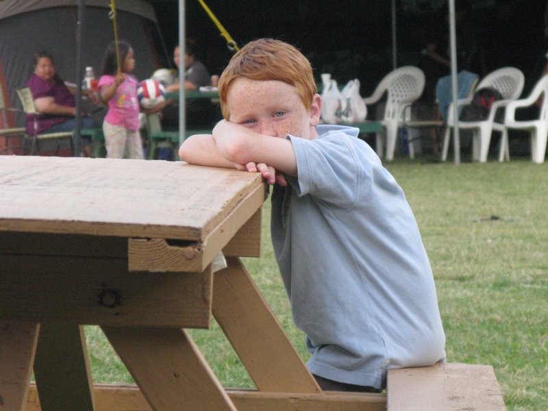 Waiting, and waiting for food.