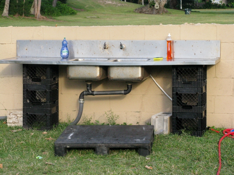 When I was growing up we used to joke about bringing everything except the kitchen sink. Well, check out this "sink" that comes every year.