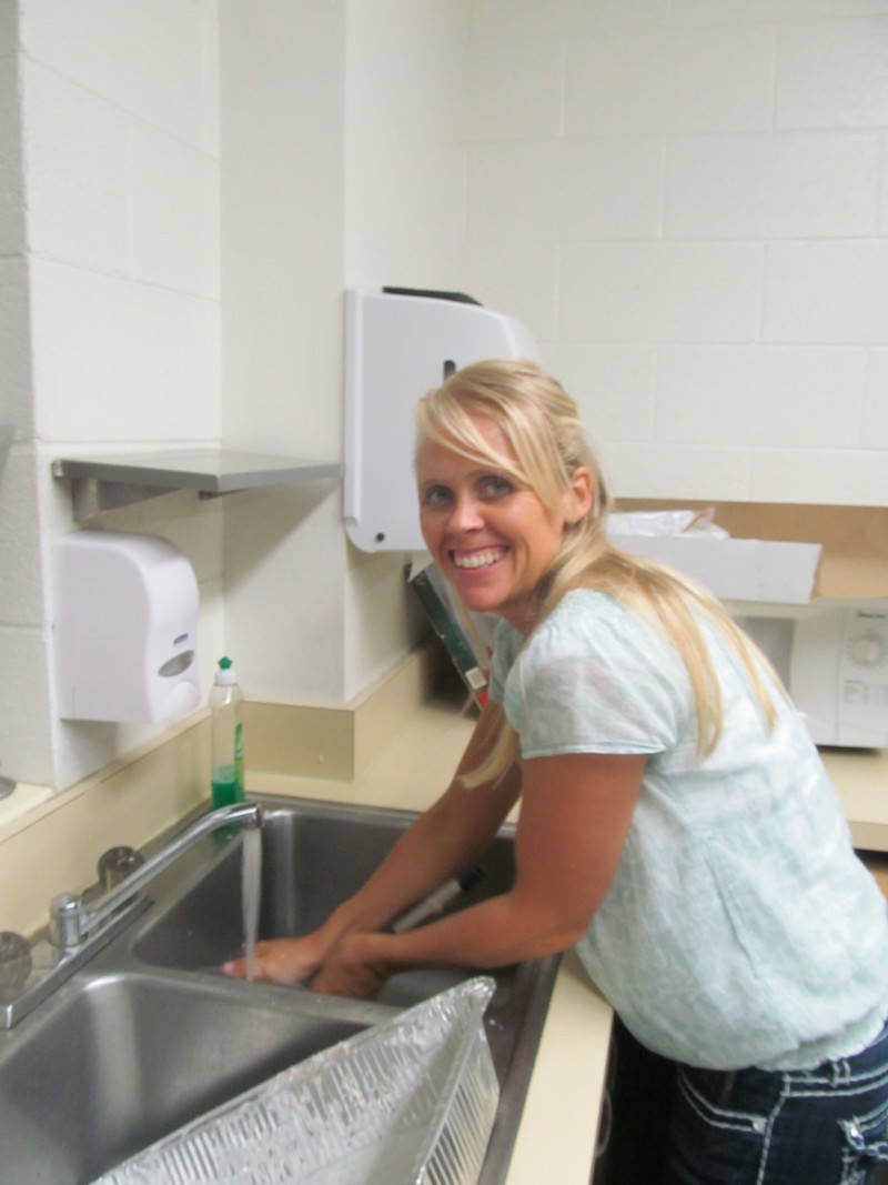 Jenny Hanks was in charge of the food.